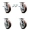 Service Caster 8 Inch Kingpinless Poly on Polyolefin Wheel Caster Swivel Locks 2 Brakes, 4PK SCC-KP30S820-PPUR-SLB-BSL-2-BSL-2 - alternate 1